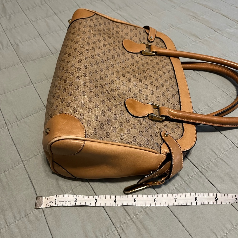 1970s Gucci 2-handle tan purse - Picture 11 of 16